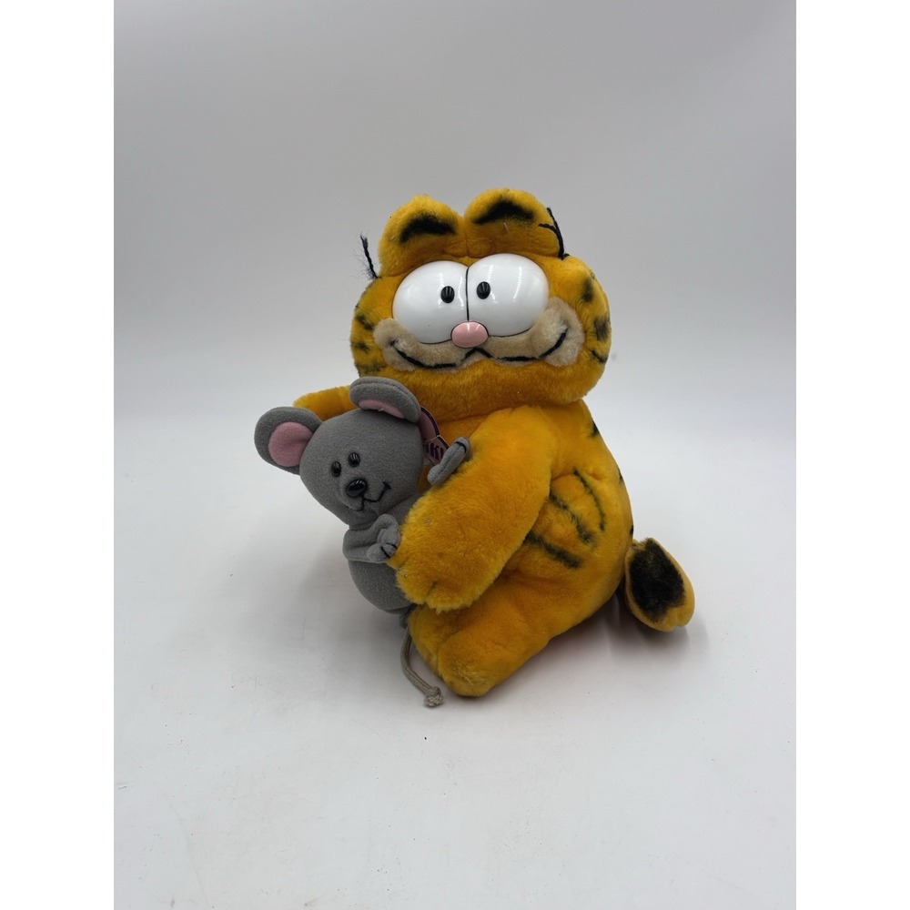 VTG 1981 Dakin Garfield & Mouse Squeak Plush Stuffed Animal With Tags